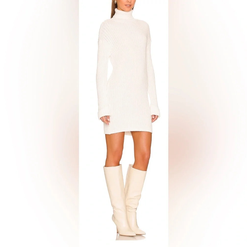 NWT- Stitches & Stripes- Crista Ribbed Mini Dress in White- Size Medium - Picture 2 of 6